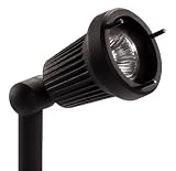 Paradise GL22723BK Low Voltage Cast Aluminum 20-Watt Spot Light with Glass Panel, Black