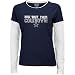 Reebok Dallas Cowboys Navy Blue Her Cheer Double Layered Tissue T-shirt