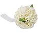 1 X Ivory Cream Rose Ball Wedding Flower Decoration by E-MART