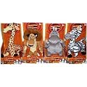 Madagascar 2 Escape From Africa Plush Animals Set of All Four Marty, Melman, Gloria, and Alex
