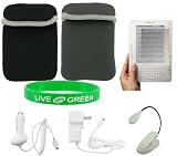 6n1 Non-OEM Amazon Kindle 2 Neoprene Sleeve Case - Reversible Black Grey