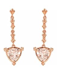 14K Rose Gold Morganite Earrings -- LIFETIME WARRANTY