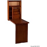 SEI Walnut Fold-Out Convertible Desk