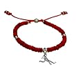 Natural SportBEAD Adjustable Bracelet - Hockey Stick Figure Charm