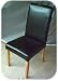 Set Of 2 High Backed Black Leather Dining Chairs