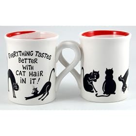 Everything Tastes Better with Cat Hair Mug by Our Name is Mud