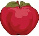 APPLE SHAPED KITCHEN RUG - NON SKID BACK
