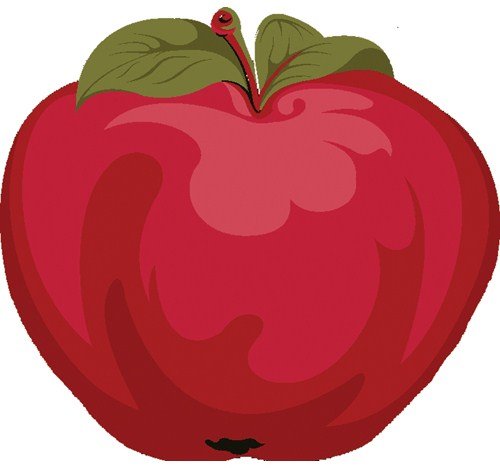 APPLE SHAPED KITCHEN RUG - NON SKID BACK