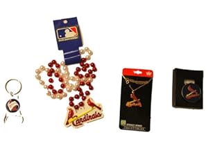 St. Louis Cardinals Aminco Inc. Keychain, Money Clip, and Necklaces Pack