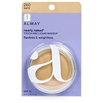 Almay Nearly Naked Touch-Pad Liquid Makeup with SPF 12, Sand 260, 0.5-Ounce Package
