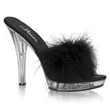 Pleaser Shoes WomenÕs LIP-101-8, 5 Stiletto Heel Platform Marabou Slipper
