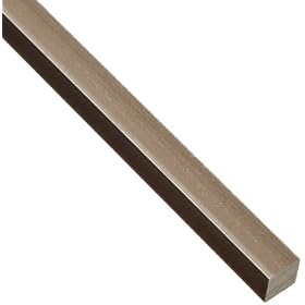 Precision Brand 56510  7/8" Square Mill Stock (Undersized Keystock), Plain Finish, 12" Length