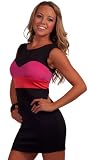 Sleeveless Fitted Asymmetrical Mesh Design Evening Clubwear Cocktail Mini Dress