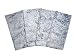 ArtisanStreet's Gray & White Snow Design Two-Ply Batik Napkins Set of 4. Reversible Construction with Topstitching. Machine Washable, No Iron. Hand Crafted, Limited Edition.