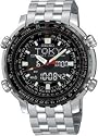 Seiko Men's Analog Digital World Time Flight Chronograph Watch #SNJ017