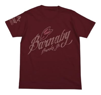 TIGER&BUNNY バーナビーロゴTシャツ バーガンディ サイズ