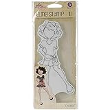 Prima Marketing Julie Nutting Mixed Media Cling Rubber Stamps, 3.3-Inch by 7.2-Inch, Chiara