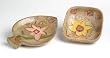 Set Of 2 Love & Give Thanks Inspirational Wood Bowls by Kathy Lande #46848