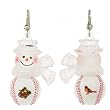 Baltimore Orioles MLB Snowman Baseball Earrings (1")