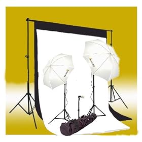 CowboyStudio Photo Video Studio Triple 1000W Continous Light kit, Backdrop Support... by CowboyStudio