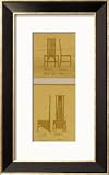 Design for Chairs Shown in Front and Side Elevation, 1903, for the Room de Luxe Framed Art Poster Print by Charles Rennie Mackintosh, 14x23