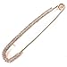 Safety Pin Movement - Rhodium Plated Large Safety Pin Jewelry - Unique Punk Chic Brooch Style Pin - Catch Scarf or Lapel - Candy Cane Shape Rose Gold with Crystals