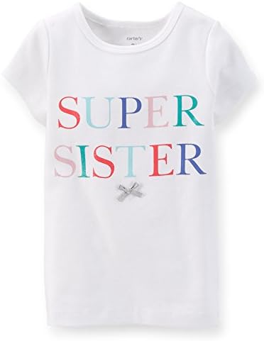 Carter's Little Girls Super Sister Tee (2T White)