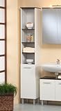 Pharao24 Bad Hochschrank weiss Regal Romantico