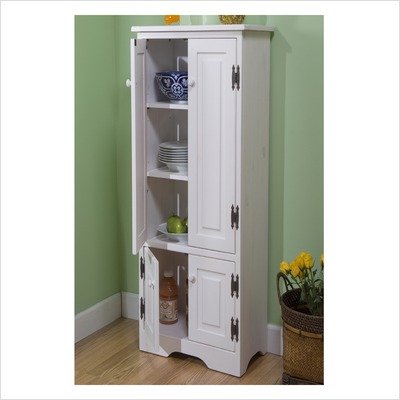 Extra Tall Pine Cabinet in White