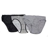Clearance - Ladies/Womens Cotton Bikini Briefs Plain and Patterned (Pack of 3)
