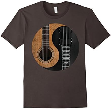 Men's ABS| Yin Yang Guitar Gift for Guitarist Lovers Art T-shirt XL Asphalt