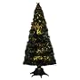 6ft Black Colour Changing Fibre Optic Christmas Tree
