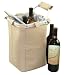 Kitchen & Housewares : Picnic Time Metro Quattro Collapsible, Insulated 4-Bottle Tote w/ Aluminum Frame (Beige)