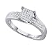 Genuine Diamonds and 925 Sterling Silver Promise / Engagement Ring " Size 7 "