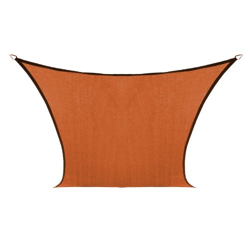 Coolaroo Custom Square Shade Sail, Terracotta, 18 by 18-Feet