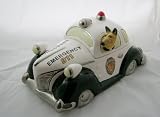 Henry Cavanagh 911 Police Car Cookie Jar (with Police Dog/German Shepherd Dog)
