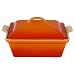 Le Creuset Heritage Stoneware 2-1/2-Quart Covered Square Casserole, Flame