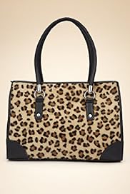 Leather Animal Print Tote Bag