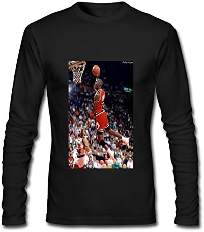 Men's Personalized Michael Jordan Custom Long Sleeve Crew Neck T-Shirt Logo