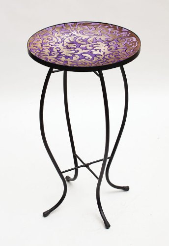 Scrolling Vine Round Glass Table