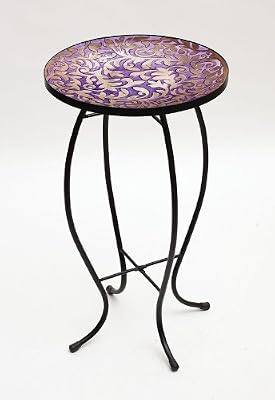 Scrolling Vine Round Glass Table