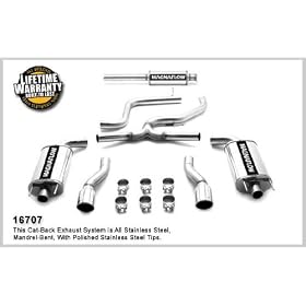 MagnaFlow 16707 Stainless Steel 2.5" Dual Cat-Back Exhaust System