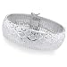 Sterling Silver/White Lustre 7.5 Lazer Cut Bangle 7.5