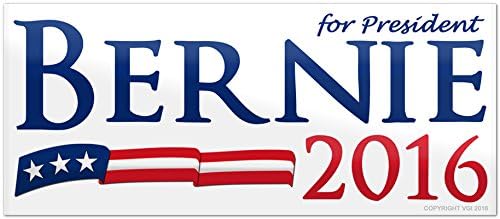 Bernie Sanders Bumper Sticker for President in 2016 (3"x7")