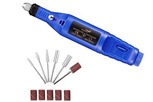 Benair Professional Nail Kit, Pedicure Manicure Electric Nail File With Six Bits And Six Sanding Bands