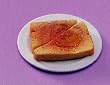 Buttered Toast on a Plate - Dollhouse Miniatures