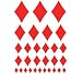 Set of 30 - Red Diamonds Vinyl Wall Graphic Decals Stickers