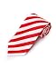White & Red School College Tie Woven Stripe Tie