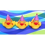 Happy Birthday Flashing Rubber Duck Bath Toy by Gerson