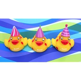 Happy Birthday Flashing Rubber Duck Bath Toy by Gerson